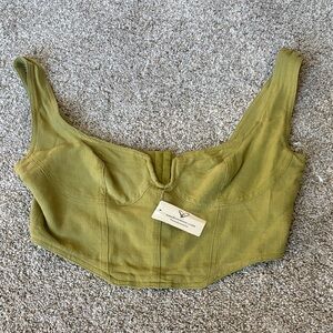 Windsor Olive Crop Top